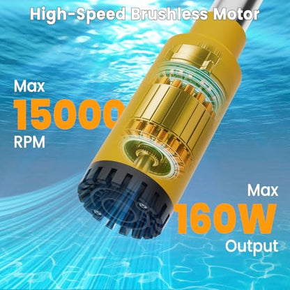 Cordless Stick Water Transfer Pump Compatible with Dewalt 20V Battery - color: Yellow