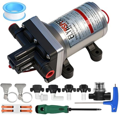 2026 Upgraded 4008-101-A65 RV Fresh Water Pump, 12 V DC 3.0 GPM,55 PSI - size: 12V 101
