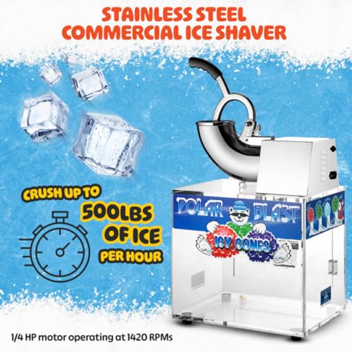 Great Northern Polar Blast Acrylic Snow Cone Machine Snowcone Slush Maker - color: Acrylic