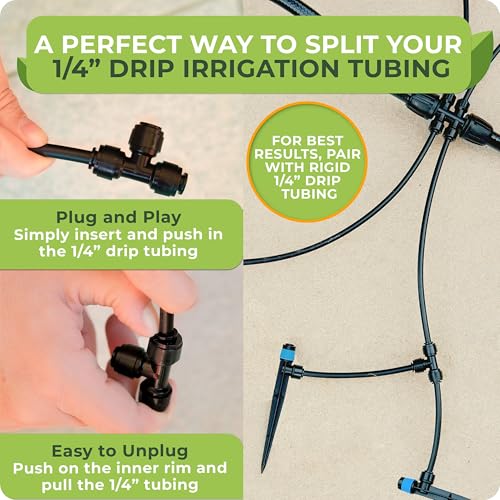 CARPATHEN 1/2" to 1/4" Quick Connect Fittings for Drip Irrigation System