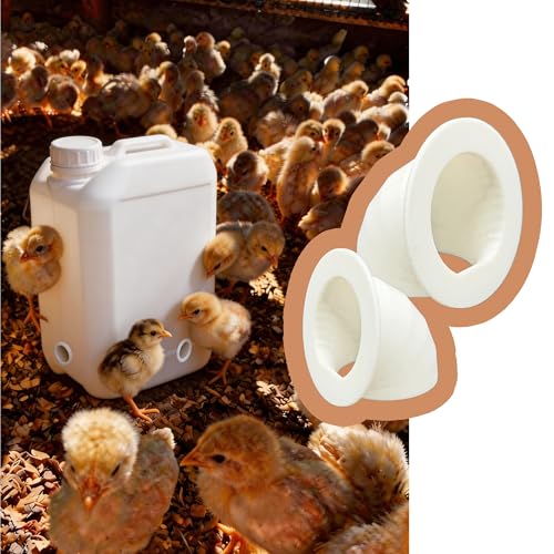 16 Pack Quail Feeder No Waste Feeder Port for DIY Bucket Container (2in) - color: 2in*16pcs