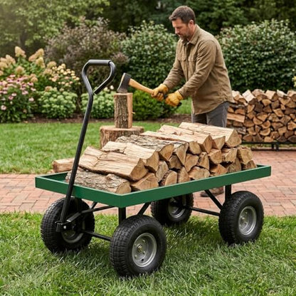 FarmTek EZ-Haul Utility Cart Wagon (20" W x 38" L, Single Deck) - size: 20"W x 38"L