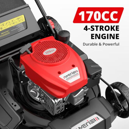 AMERISUN 21-Inch Gas Lawn Mower Self Propelled with 170cc OHV Engine - size: 21