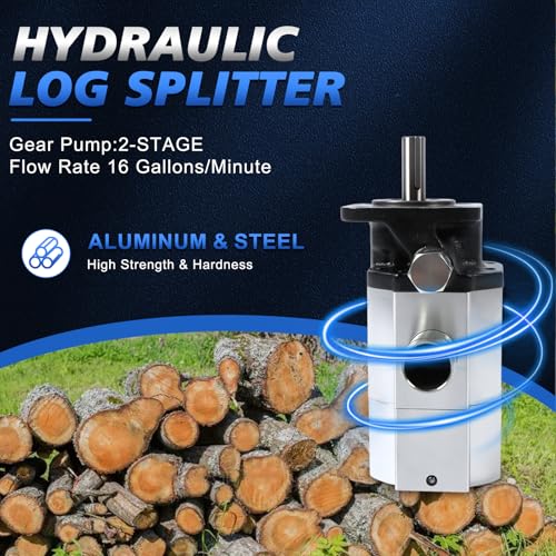 16GPM 2-Stage Hydraulic Log Splitter Pump 3000PSI 1'' Inlet 1/2'' NPT - size: 16GPM