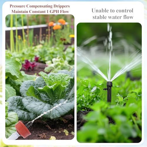 FULAIERGD1 GPH Pressure Compensating Drip Emitters,200Pcs Spot Drippers - color: 1 GPH 200PCS