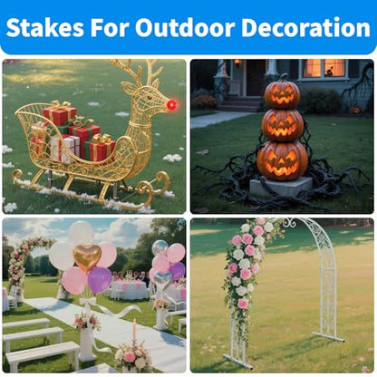 MySit 12 Inch 50 Pack Heavy Duty U Shaped Garden Stakes - size: 12 Inch