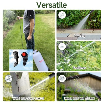 3.2 Gallon Pump Pressure Sprayer Hand Cart on Wheels for Lawn & Garden