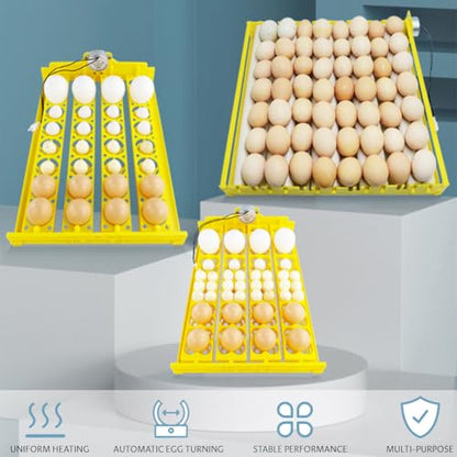 Egg Incubator, 56 Eggs Automatic Turning Tray for Chicken Duck Quail