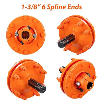 1 3/8" PTO Slip Clutch, 6 Spline Ends Friction Rack for Tractor