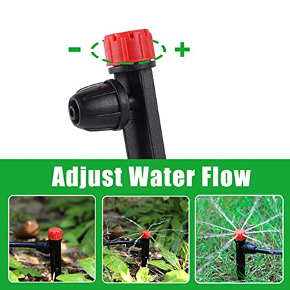 25 Pcs 360° Adjustable Drip Irrigation Spray Emitters - style: 25pcs-Colorful*13 Sprayer*12 Drip