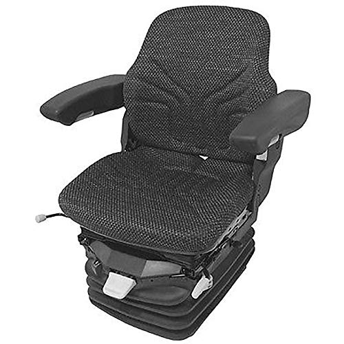 7922-P6688 Black/Gray Seat & Suspension Assy Fits John Deere, Case IH