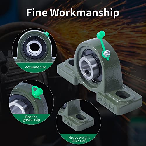 UCP204-12 Bearing 3/4in, Cast Iron 2-Pack