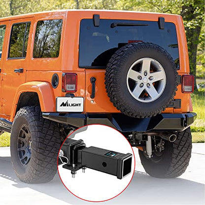 Nilight Trailer Hitch Extender 7" fits 2 Inch Receiver 3500 lbs GTW - color: 2" Hitch Extender 7"