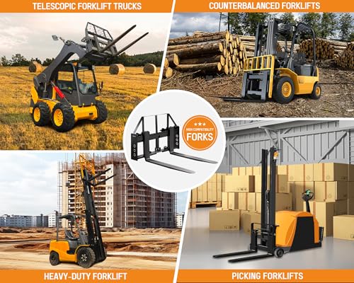 Albott 45" Heavy-Duty Tractor Pallet Forks with 50" Forklift Blades - size: Extra Large