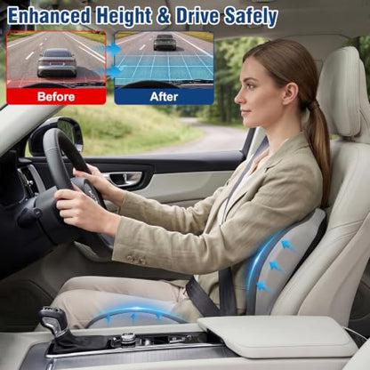 Car Seat Cushion Office Chair Cushion with Lumbar Support Pillow - color: Black Gray