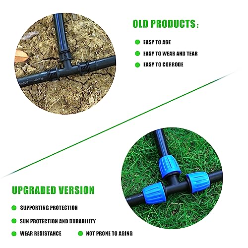 8 Pcs 1/2 Inch Drip Irrigation Tubing Tee Fittings - size: 1/2 Inch Tee