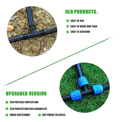 8 Pcs 1/2 Inch Drip Irrigation Tubing Tee Fittings - size: 1/2 Inch Tee