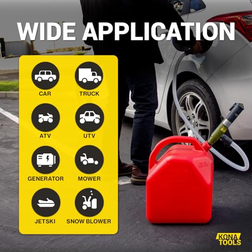 Portable Fuel Transfer Pump, Battery or USB-C Powered - style: Battery/USB Powered Safety Nozzle