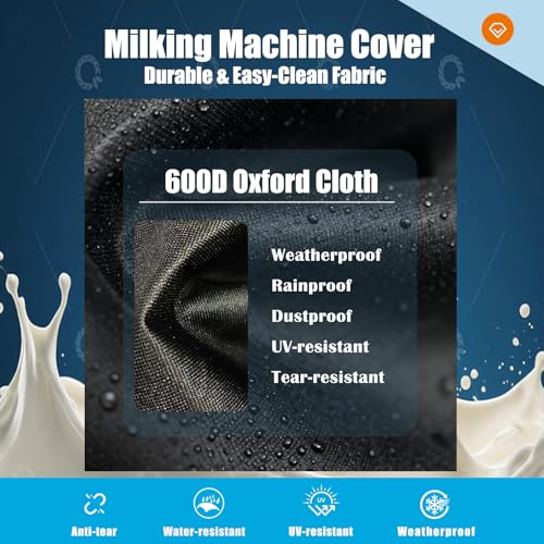 Milking Machine Cover for Cows and Goats, 35.4”x15.8”x35.8”