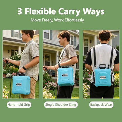 Battery Powered Sprayer 2 Gallon Electric Garden Sprayer for Plants & Weeds - color: BLUE
