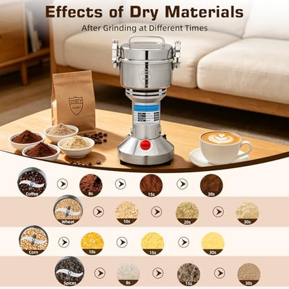 2000W Electric Grain Mill Grinder, 750g Flour Mill Grinder for Home - size: 750g