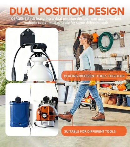 Pump Sprayer Holder, Backpack Blower Rack, 1 Pack Wall Mount Sprayer Hanger - color: 1 pack