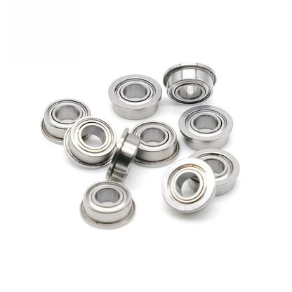 10pcs F604ZZ Flange Ball Bearing 4x12x4mm ABEC-7 Metal Shield ZZ for Drone Micro Motor Precision Instruments - size: F604ZZ 4x12x4