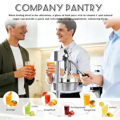Cast Iron Juicer Hand Press Heavy Duty, Orange Juicer - color: Gray
