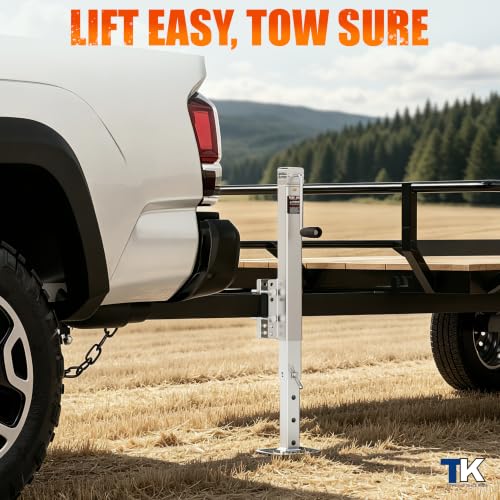 8000LBS Square Trailer Jack, 15" Lift, Heavy Duty Swivel Jack