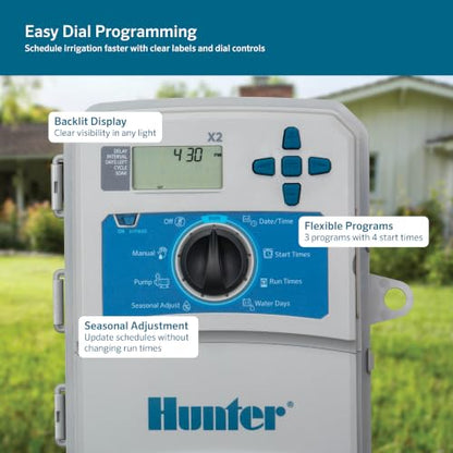 Hunter Industries Hydrawise X2 6-Station Outdoor Irrigation Controller, white - style: 6-Station
