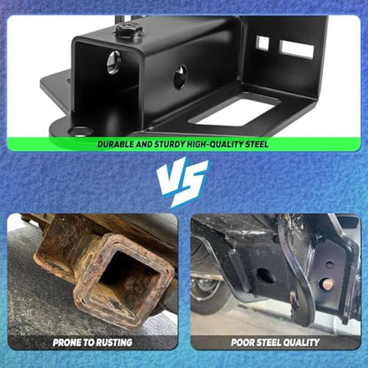 Universal Zero Turn Lawn Mower Hitch, 2" Receiver for Golf Cart Trailer ATV