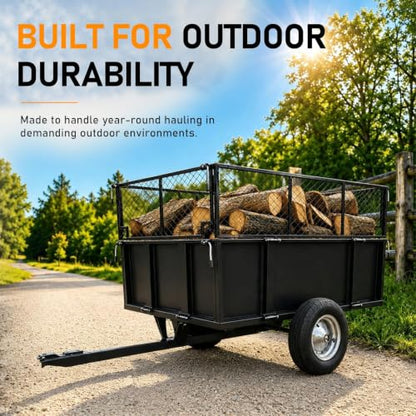 1000LBS Heavy Duty Utility Dump Trailer, 25 Cu.Ft ATV Trailer Dump Cart