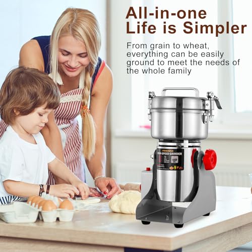 Electric Grain Mill Grinder 800g Stainless Steel Flour Mill for Home