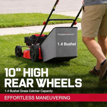 PowerSmart 21-Inch Gas Self-Propelled Lawn Mower - color: Black&Red
