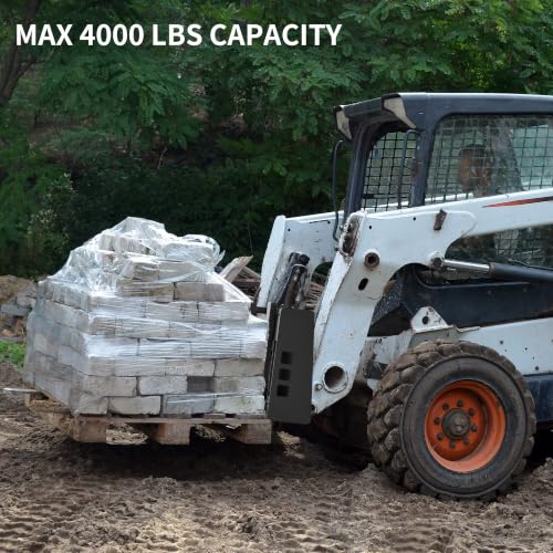 YITAMOTOR 45" 4000 lbs Pallet Forks Frame Attachment & 48" Forklift Blades