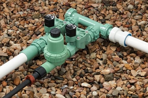 Orbit 67798 30 PSI Drip Irrigation Pressure Regulator Filter 1" MPT 3-in-1 System with Drip-Lock Adapter