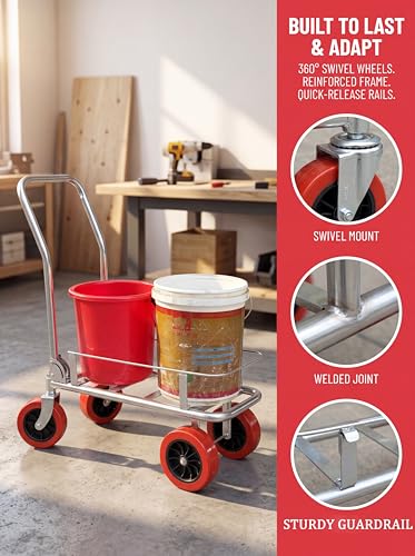4-Wheel Foldable Garden Harvest Cart for Farm Orchard Greenhouse Use
