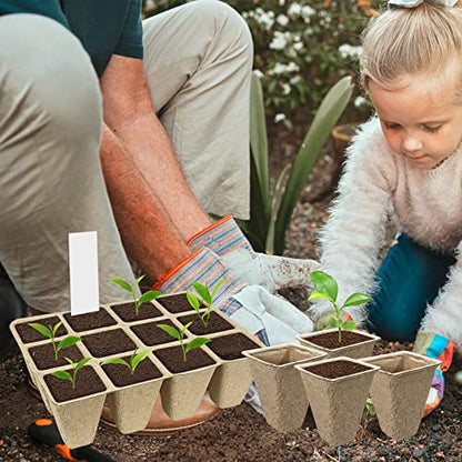 240 Cells Biodegradable Seedling Starter Trays, 20 Pack Plant Starter Kit - size: 240 Cells, 20 Packs