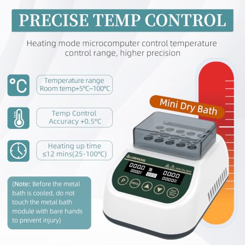 MDB100 Dry Bath Incubator Heater, 1.5ml×15, Programmable - size: 1.5
