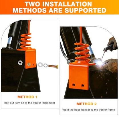 1PCS Hydraulic Hose Hanger, Heavy Duty Bolt-On hose hanger - color: 1 Pc Orange