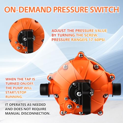 Upgraded 55-Series 115VAC 5.0 GPM, 60 PSI Self-Priming Water Pressure Pump - size: 115V 5.0