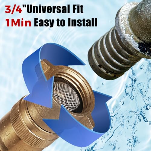 SheeChung RV High Flow Water Pressure Regulator, 40-50 PSI Pre-Set