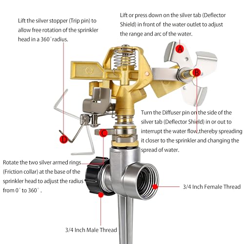 Triumpeek 2-Piece 1/2" Brass Impact Sprinkler Heads
