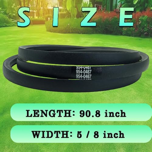 954-0467A Lower Drive Belt, 5/8” x 90.8” Aramid Replacement for Craftsman T1100, Cub Cadet LTX1040, Troy-Bilt Bronco, Toro LX460 Lawn Tractor