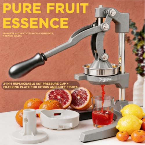 Manual Lemon Juicer Squeezer – Hand Juicer Cast Iron - color: Grey