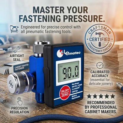 LE LEMATEC Digital Paint Gun Air Regulator with LED Gauge, 1/4 NPT - style: Pro Digital Version