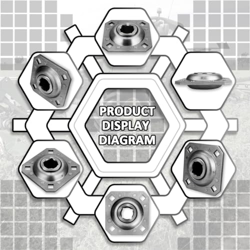 ST208-1N Disc Harrow Bearing 1" Square Flange for Farm Equipment