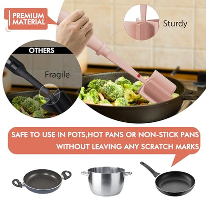 Upgrade Meat Chopper Hamburger Masher Ground Beef Smasher Utensil Mix Tool - color: 1 Pack-Pink