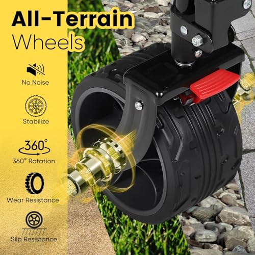 Sekey 300L Extended Collapsible Wagon, 660 lb Capacity, 48 in Long - color: Black