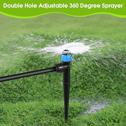 60Pcs Drip Irrigation Emitters – 360° Adjustable Flow for 1/4" Tubing - color: Blue